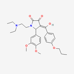 1-[2-(diethylamino)ethyl]-5-(3,4-dimethoxyphenyl)-3-hydroxy-4-[(4-propoxyphenyl)carbonyl]-1,5-dihydro-2H-pyrrol-2-one