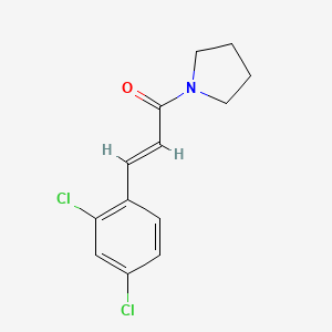 (2E)-3-(2,4-dichlorophenyl)-1-(pyrrolidin-1-yl)prop-2-en-1-one