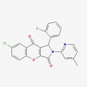 7-Chloro-1-(2-fluorophenyl)-2-(4-methylpyridin-2-yl)-1,2-dihydrochromeno[2,3-c]pyrrole-3,9-dione