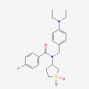 4-chloro-N-[4-(diethylamino)benzyl]-N-(1,1-dioxidotetrahydrothiophen-3-yl)benzamide