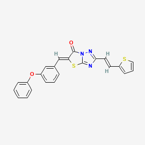 (5Z)-5-(3-phenoxybenzylidene)-2-[(E)-2-(thiophen-2-yl)ethenyl][1,3]thiazolo[3,2-b][1,2,4]triazol-6(5H)-one