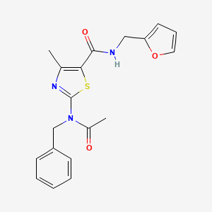 2-[acetyl(benzyl)amino]-N-(2-furylmethyl)-4-methyl-1,3-thiazole-5-carboxamide