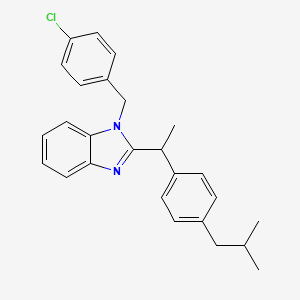 1-(4-chlorobenzyl)-2-{1-[4-(2-methylpropyl)phenyl]ethyl}-1H-benzimidazole