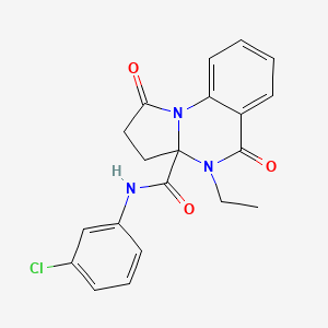 N-(3-chlorophenyl)-4-ethyl-1,5-dioxo-2,3,4,5-tetrahydropyrrolo[1,2-a]quinazoline-3a(1H)-carboxamide