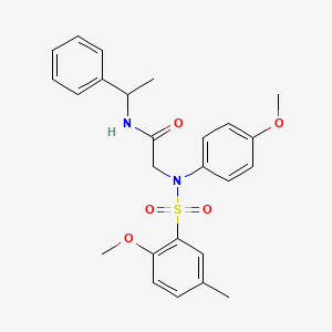 N~2~-[(2-methoxy-5-methylphenyl)sulfonyl]-N~2~-(4-methoxyphenyl)-N-(1-phenylethyl)glycinamide