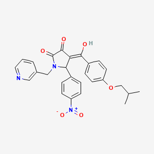 3-hydroxy-4-[4-(2-methylpropoxy)benzoyl]-5-(4-nitrophenyl)-1-[(pyridin-3-yl)methyl]-2,5-dihydro-1H-pyrrol-2-one