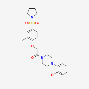 1-[4-(2-Methoxyphenyl)piperazin-1-yl]-2-[2-methyl-4-(pyrrolidin-1-ylsulfonyl)phenoxy]ethanone