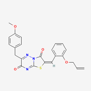 (2E)-6-(4-methoxybenzyl)-2-[2-(prop-2-en-1-yloxy)benzylidene]-7H-[1,3]thiazolo[3,2-b][1,2,4]triazine-3,7(2H)-dione