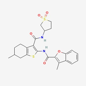 N-{3-[(1,1-dioxidotetrahydrothiophen-3-yl)carbamoyl]-6-methyl-4,5,6,7-tetrahydro-1-benzothiophen-2-yl}-3-methyl-1-benzofuran-2-carboxamide