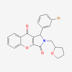 1-(3-Bromophenyl)-2-(tetrahydrofuran-2-ylmethyl)-1,2-dihydrochromeno[2,3-c]pyrrole-3,9-dione