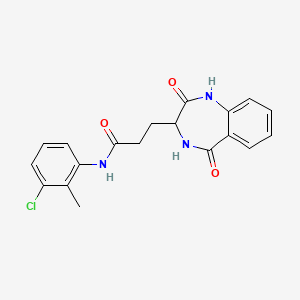 molecular formula C19H18ClN3O3 B11133296 N-(3-chloro-2-methylphenyl)-3-(2,5-dioxo-2,3,4,5-tetrahydro-1H-1,4-benzodiazepin-3-yl)propanamide 