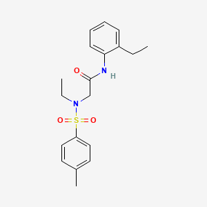 molecular formula C19H24N2O3S B11133302 2-(N-Ethyl4-methylbenzenesulfonamido)-N-(2-ethylphenyl)acetamide 