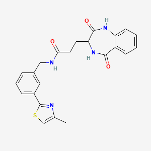 3-(2-hydroxy-5-oxo-4,5-dihydro-3H-1,4-benzodiazepin-3-yl)-N-[3-(4-methyl-1,3-thiazol-2-yl)benzyl]propanamide