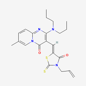 molecular formula C22H26N4O2S2 B11133315 3-allyl-5-{(Z)-1-[2-(dipropylamino)-7-methyl-4-oxo-4H-pyrido[1,2-a]pyrimidin-3-yl]methylidene}-2-thioxo-1,3-thiazolan-4-one 