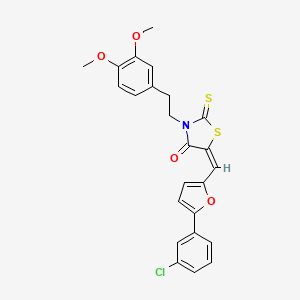 (5E)-5-{[5-(3-Chlorophenyl)furan-2-YL]methylidene}-3-[2-(3,4-dimethoxyphenyl)ethyl]-2-sulfanylidene-1,3-thiazolidin-4-one