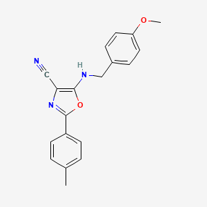 5-[(4-Methoxybenzyl)amino]-2-(4-methylphenyl)-1,3-oxazole-4-carbonitrile