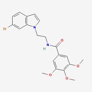 molecular formula C20H21BrN2O4 B11133394 N-[2-(6-bromo-1H-indol-1-yl)ethyl]-3,4,5-trimethoxybenzamide 