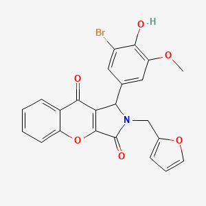 1-(3-Bromo-4-hydroxy-5-methoxyphenyl)-2-(furan-2-ylmethyl)-1,2-dihydrochromeno[2,3-c]pyrrole-3,9-dione