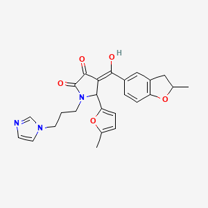 3-hydroxy-1-[3-(1H-imidazol-1-yl)propyl]-4-[(2-methyl-2,3-dihydro-1-benzofuran-5-yl)carbonyl]-5-(5-methylfuran-2-yl)-1,5-dihydro-2H-pyrrol-2-one