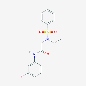 N~2~-ethyl-N-(3-fluorophenyl)-N~2~-(phenylsulfonyl)glycinamide