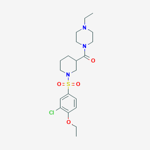 [1-(3-Chloro-4-ethoxy-benzenesulfonyl)-piperidin-3-yl]-(4-ethyl-piperazin-1-yl)-methanone