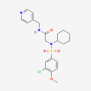 N~2~-[(3-chloro-4-methoxyphenyl)sulfonyl]-N~2~-cyclohexyl-N-(pyridin-4-ylmethyl)glycinamide