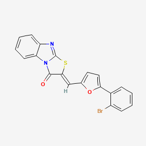 (2Z)-2-{[5-(2-bromophenyl)furan-2-yl]methylidene}[1,3]thiazolo[3,2-a]benzimidazol-3(2H)-one