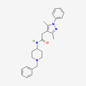 N-(1-benzyl-4-piperidyl)-2-(3,5-dimethyl-1-phenyl-1H-pyrazol-4-yl)acetamide