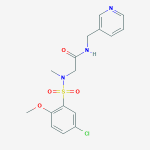 N~2~-[(5-chloro-2-methoxyphenyl)sulfonyl]-N~2~-methyl-N-(pyridin-3-ylmethyl)glycinamide