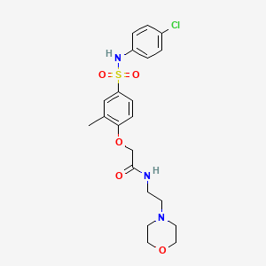 2-{4-[(4-chlorophenyl)sulfamoyl]-2-methylphenoxy}-N-[2-(morpholin-4-yl)ethyl]acetamide