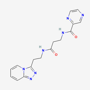 N-{3-oxo-3-[(2-[1,2,4]triazolo[4,3-a]pyridin-3-ylethyl)amino]propyl}-2-pyrazinecarboxamide