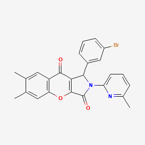 1-(3-Bromophenyl)-6,7-dimethyl-2-(6-methylpyridin-2-yl)-1,2-dihydrochromeno[2,3-c]pyrrole-3,9-dione