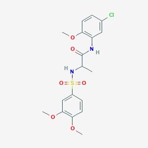 N-(5-chloro-2-methoxyphenyl)-N~2~-[(3,4-dimethoxyphenyl)sulfonyl]alaninamide