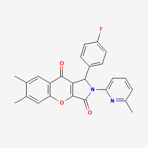 1-(4-Fluorophenyl)-6,7-dimethyl-2-(6-methylpyridin-2-yl)-1,2-dihydrochromeno[2,3-c]pyrrole-3,9-dione