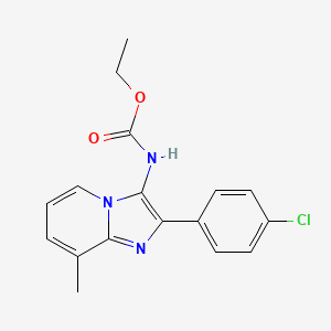 molecular formula C17H16ClN3O2 B11133630 Ethyl [2-(4-chlorophenyl)-8-methylimidazo[1,2-a]pyridin-3-yl]carbamate 