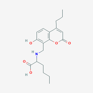 N-[(7-hydroxy-2-oxo-4-propyl-2H-chromen-8-yl)methyl]norleucine