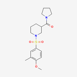 {1-[(4-Methoxy-3-methylphenyl)sulfonyl]piperidin-3-yl}(pyrrolidin-1-yl)methanone