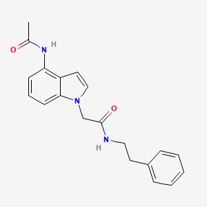 molecular formula C20H21N3O2 B11133694 2-[4-(acetylamino)-1H-indol-1-yl]-N-phenethylacetamide 