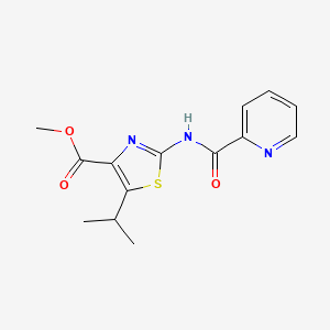 Methyl 5-isopropyl-2-[(2-pyridylcarbonyl)amino]-1,3-thiazole-4-carboxylate