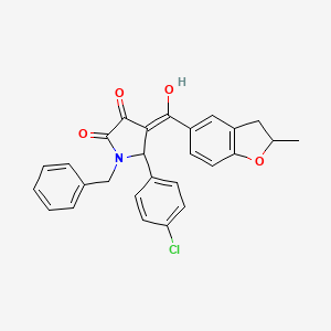 1-benzyl-5-(4-chlorophenyl)-3-hydroxy-4-[(2-methyl-2,3-dihydro-1-benzofuran-5-yl)carbonyl]-1,5-dihydro-2H-pyrrol-2-one