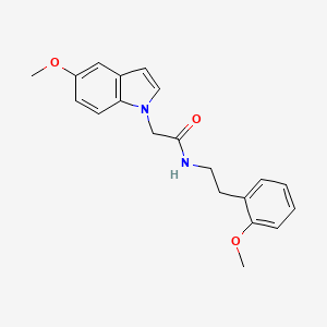 molecular formula C20H22N2O3 B11133744 2-(5-methoxy-1H-indol-1-yl)-N-[2-(2-methoxyphenyl)ethyl]acetamide 