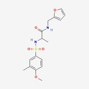 N-(furan-2-ylmethyl)-N~2~-[(4-methoxy-3-methylphenyl)sulfonyl]alaninamide