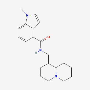 molecular formula C20H27N3O B11133830 1-methyl-N-(octahydro-2H-quinolizin-1-ylmethyl)-1H-indole-4-carboxamide 