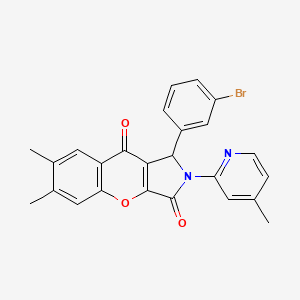 1-(3-Bromophenyl)-6,7-dimethyl-2-(4-methylpyridin-2-yl)-1,2-dihydrochromeno[2,3-c]pyrrole-3,9-dione