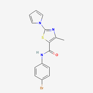 N-(4-bromophenyl)-4-methyl-2-(1H-pyrrol-1-yl)-1,3-thiazole-5-carboxamide