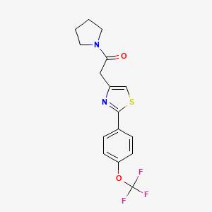 1-(Pyrrolidin-1-yl)-2-{2-[4-(trifluoromethoxy)phenyl]-1,3-thiazol-4-yl}ethanone