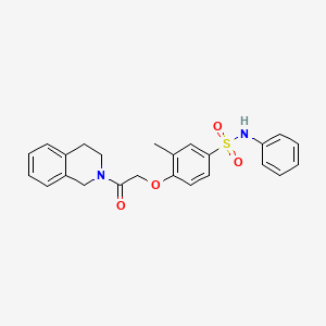 4-[2-(3,4-dihydroisoquinolin-2(1H)-yl)-2-oxoethoxy]-3-methyl-N-phenylbenzenesulfonamide