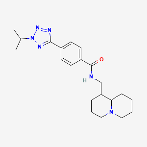 N-(octahydro-2H-quinolizin-1-ylmethyl)-4-[2-(propan-2-yl)-2H-tetrazol-5-yl]benzamide