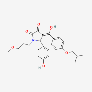 3-hydroxy-5-(4-hydroxyphenyl)-1-(3-methoxypropyl)-4-{[4-(2-methylpropoxy)phenyl]carbonyl}-1,5-dihydro-2H-pyrrol-2-one