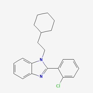 molecular formula C21H23ClN2 B11133977 2-(2-chlorophenyl)-1-(2-cyclohexylethyl)-1H-benzimidazole 